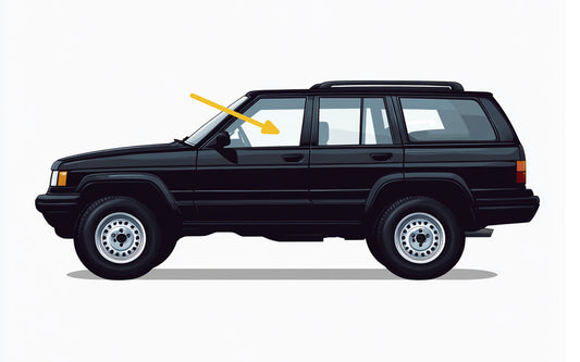 FRONT DOOR GLASS: 1993-1998 Grand Cherokee 4dr