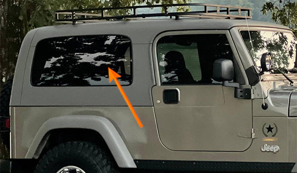 Jeep LJ quarter glass